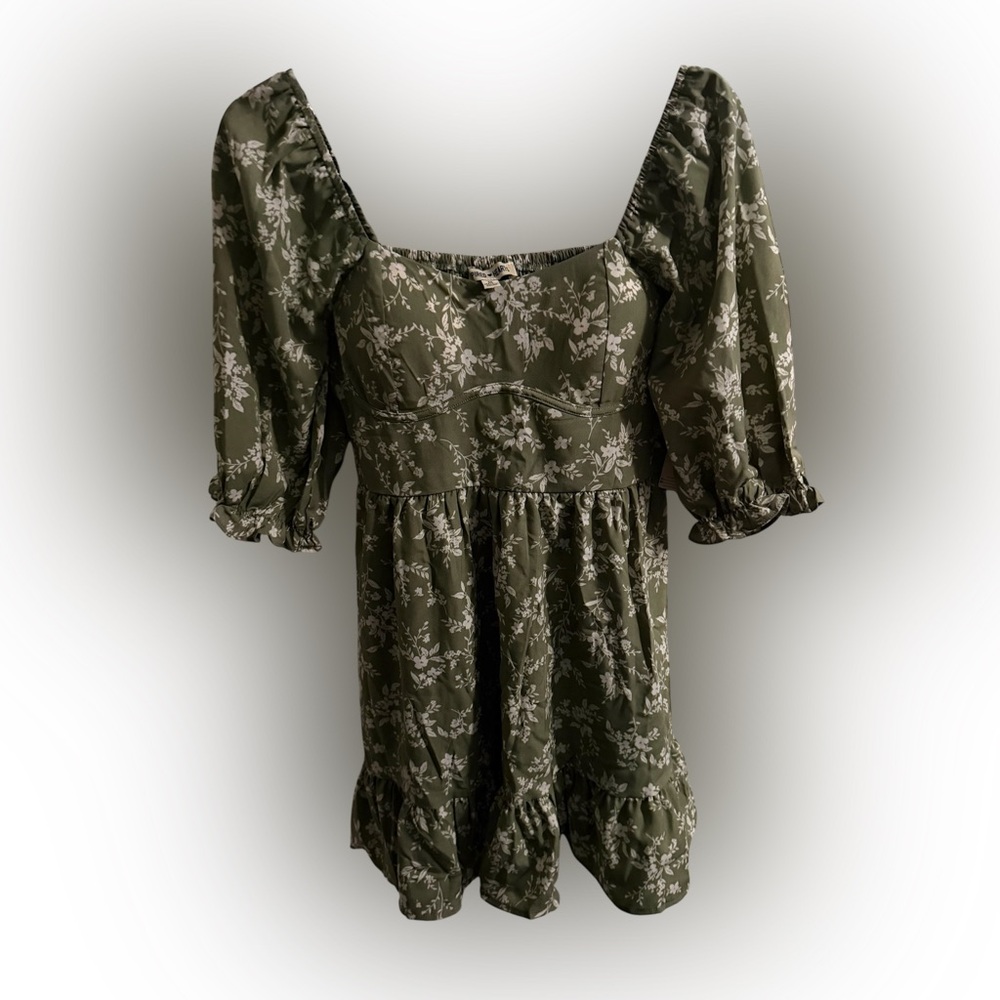 Inspired Hearts Green Floral Dress